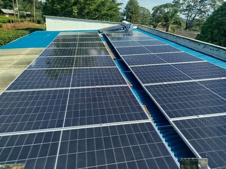 Solar panel rooftop array installed by SunPem Agency in Kenya