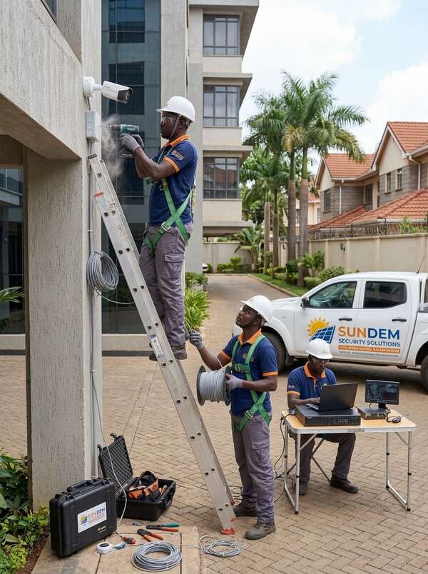 Commercial CCTV system installation along Mombasa Road, Nairobi