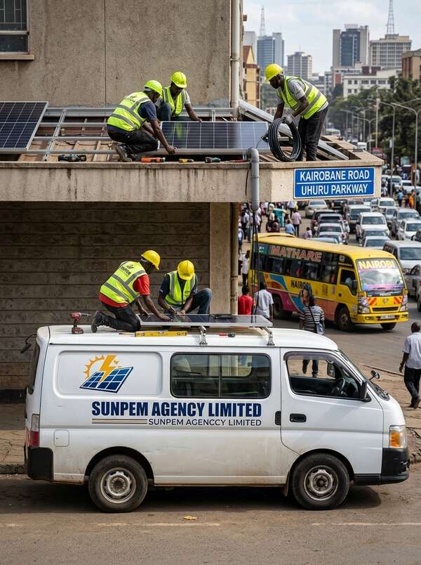 Electrical installation works on a commercial building in Nairobi
