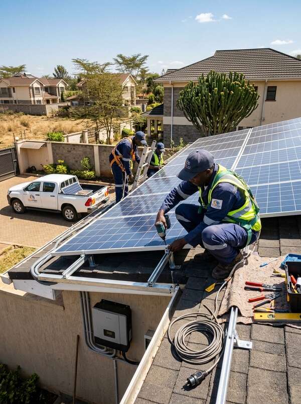 Residential rooftop solar panel installation by SunPem Agency